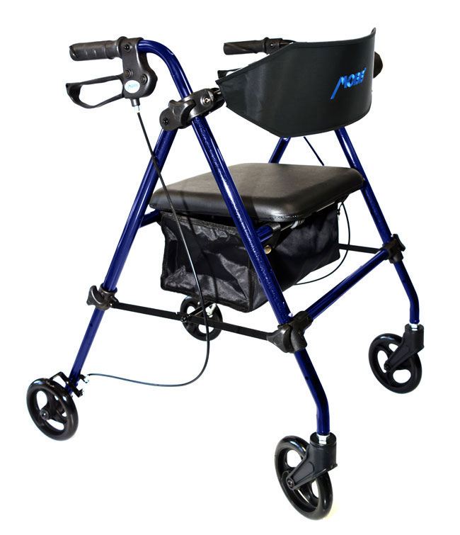 Aluminum Folding Bariatric Rollator: Heavy Duty - BaeMeds